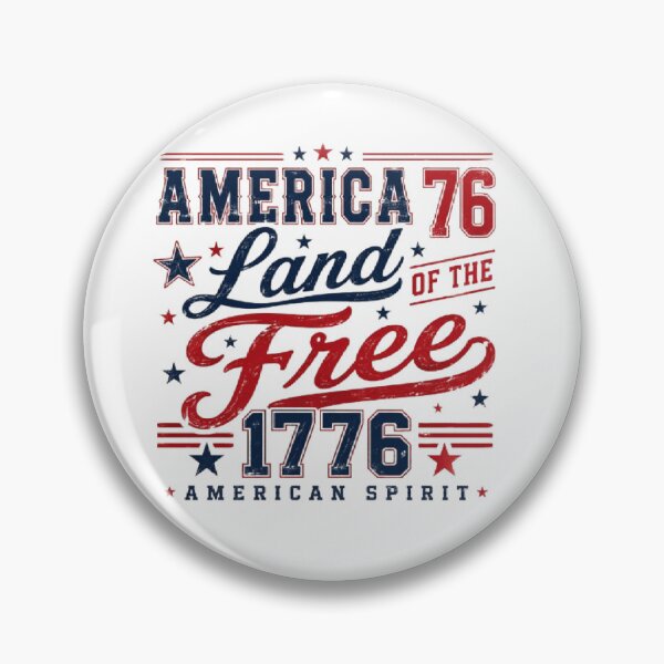 Item preview, America Land of the Free 1776 Vintage Patriotic Fourth of July designed and sold by AveniaOficial.