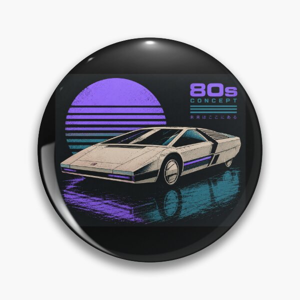 Item preview, 80s Retro Futuristic Concept Car Neon Synthwave Design designed and sold by TEEJAMBOREE.