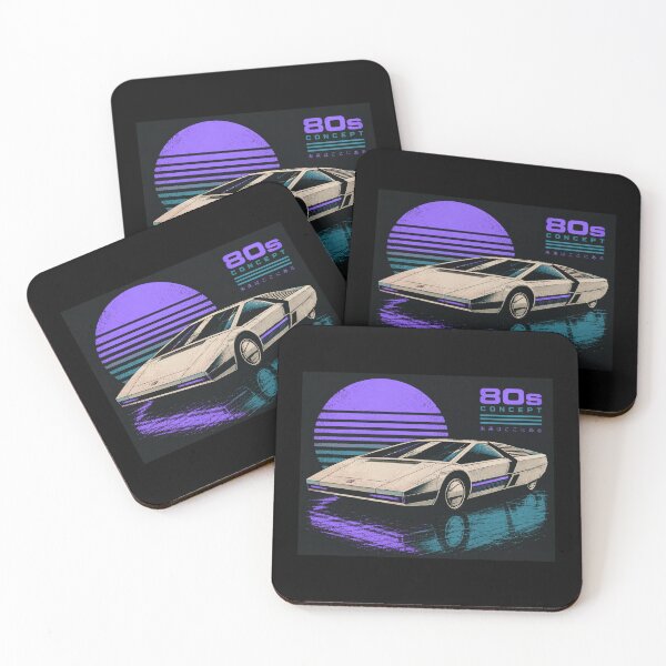 Item preview, 80s Retro Futuristic Concept Car Neon Synthwave Design designed and sold by TEEJAMBOREE.