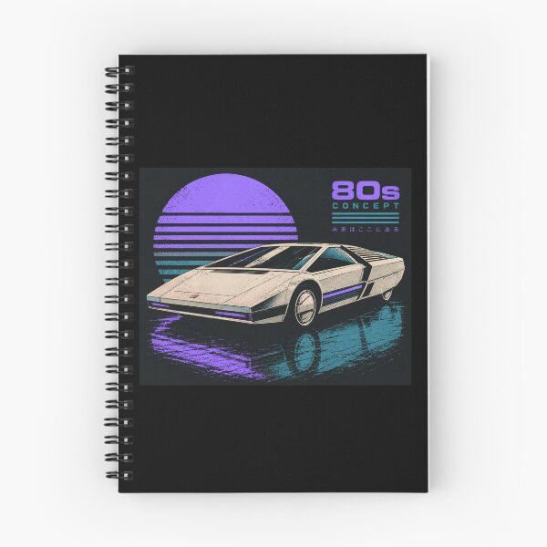Item preview, 80s Retro Futuristic Concept Car Neon Synthwave Design designed and sold by TEEJAMBOREE.