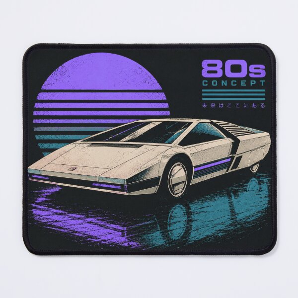 Item preview, 80s Retro Futuristic Concept Car Neon Synthwave Design designed and sold by TEEJAMBOREE.
