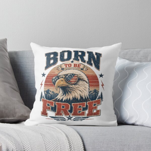 Item preview, Born to Be Free Bald Eagle Vintage Patriotic USA Design designed and sold by AveniaOficial.
