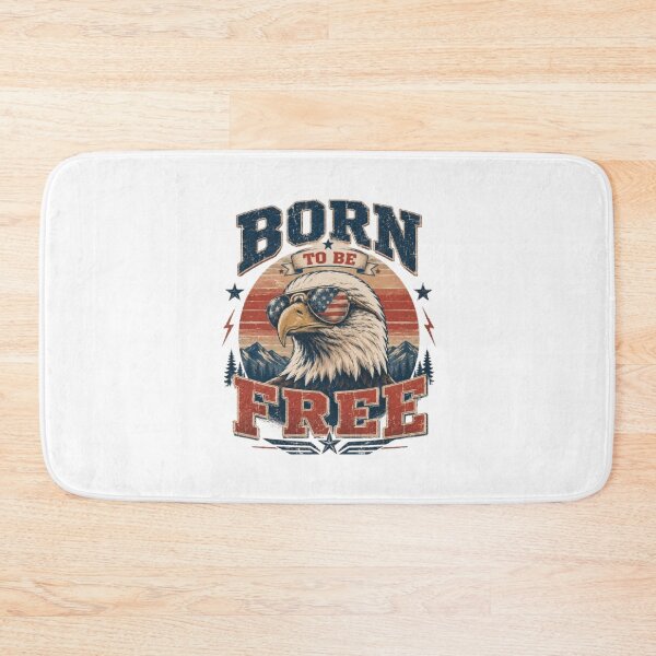 Item preview, Born to Be Free Bald Eagle Vintage Patriotic USA Design designed and sold by AveniaOficial.