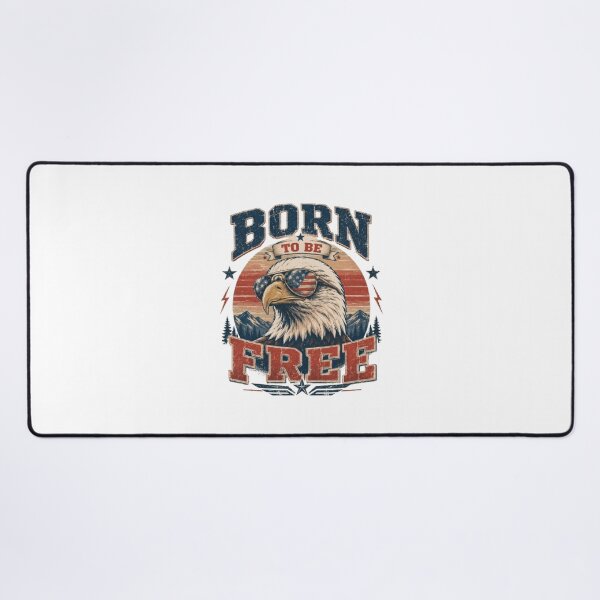 Item preview, Born to Be Free Bald Eagle Vintage Patriotic USA Design designed and sold by AveniaOficial.