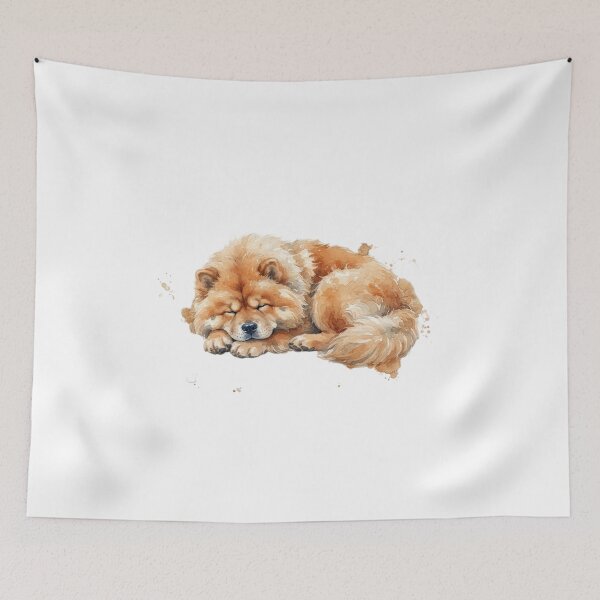Item preview, Watercolor Chow Chow Sleeping designed and sold by TheMagicIcon.