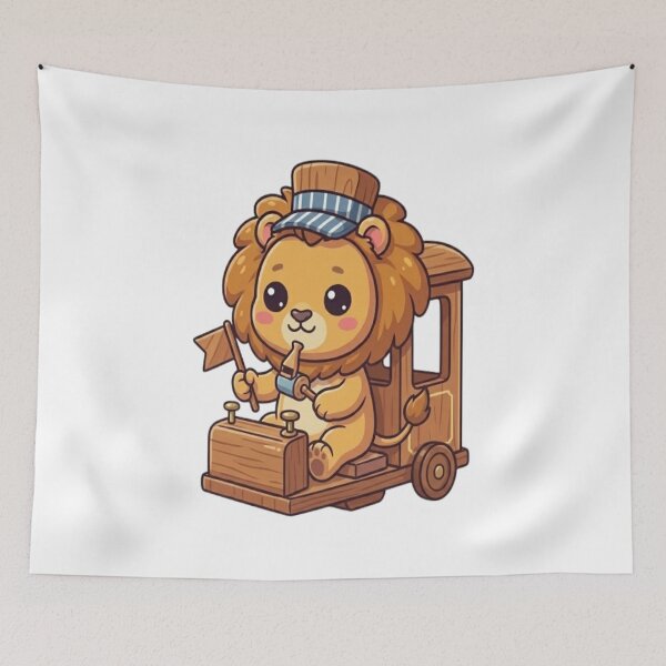 Item preview, Cute Lion Train Conductor designed and sold by Ella_Sketch.