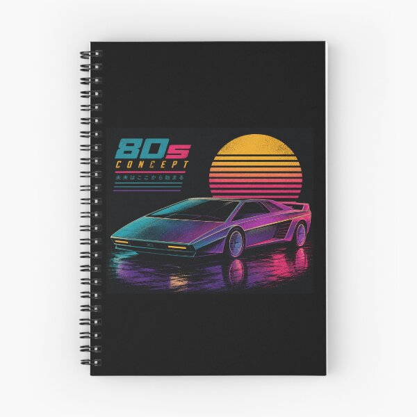 Item preview, 80s Retro Futuristic Concept Car Neon Synthwave Design designed and sold by TEEJAMBOREE.