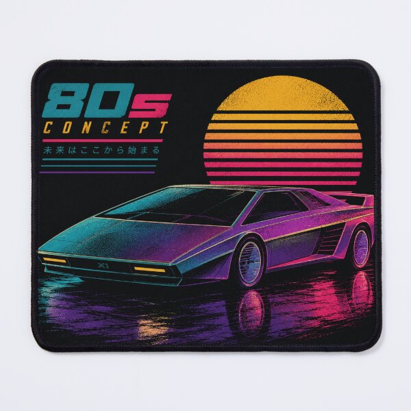 Item preview, 80s Retro Futuristic Concept Car Neon Synthwave Design designed and sold by TEEJAMBOREE.