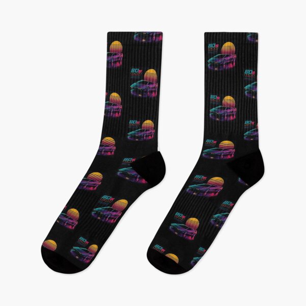 Item preview, 80s Retro Futuristic Concept Car Neon Synthwave Design designed and sold by TEEJAMBOREE.