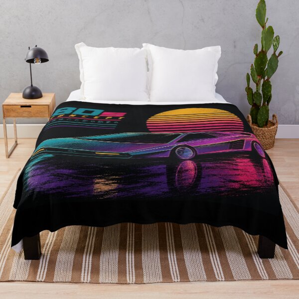 Item preview, 80s Retro Futuristic Concept Car Neon Synthwave Design designed and sold by TEEJAMBOREE.