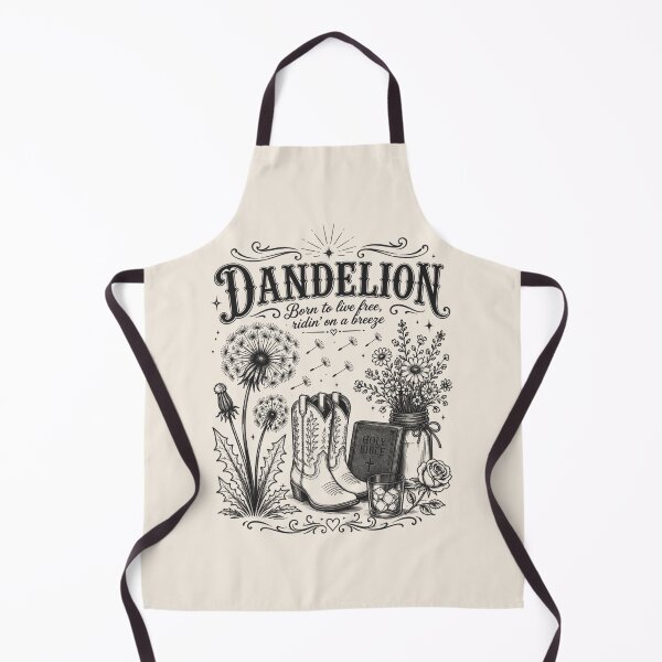 Item preview, Dandelion, Vintage Wildflower, Indie Folk Style, Cowgirl Boots Gift, Country Aesthetic designed and sold by Sprinkle12345.