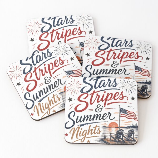 Item preview, Stars Stripes and Summer Nights Vintage Patriotic USA T-Shirt  designed and sold by AveniaOficial.