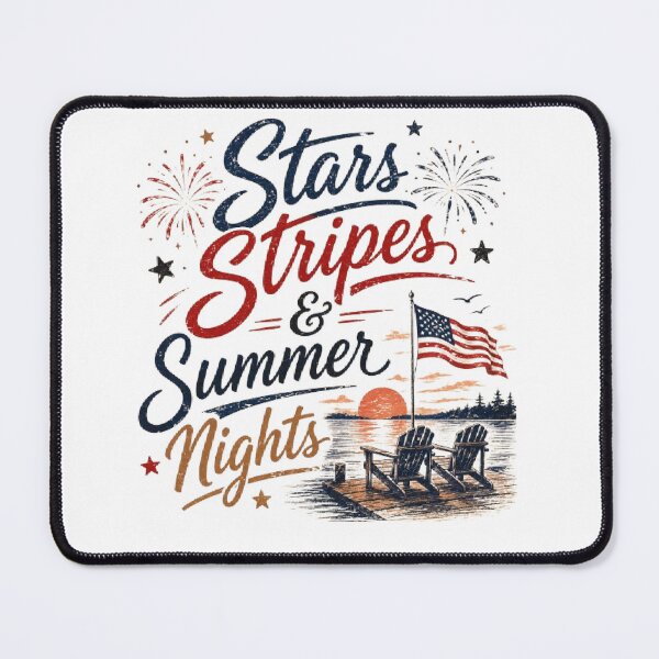 Item preview, Stars Stripes and Summer Nights Vintage Patriotic USA T-Shirt  designed and sold by AveniaOficial.