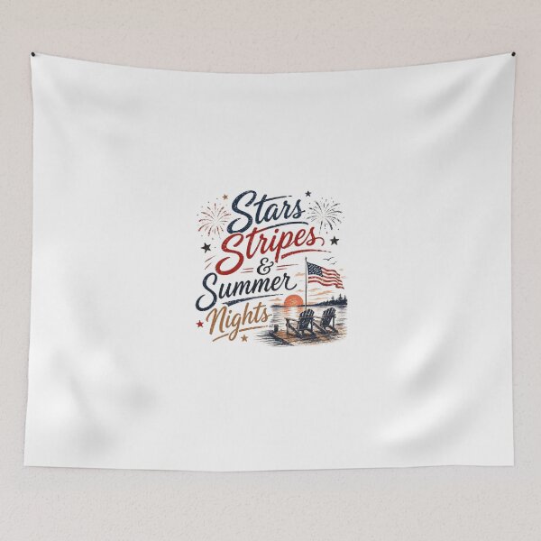 Item preview, Stars Stripes and Summer Nights Vintage Patriotic USA T-Shirt  designed and sold by AveniaOficial.