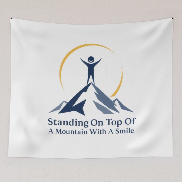 Item preview, Standing On Top Of A Mountain With A Smile designed and sold by Amsterdam Shop.