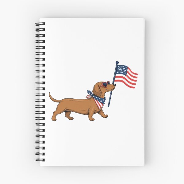 Item preview, Patriotic Dachshund with American Flag Cute 4th of July Dog Design  designed and sold by AveniaOficial.