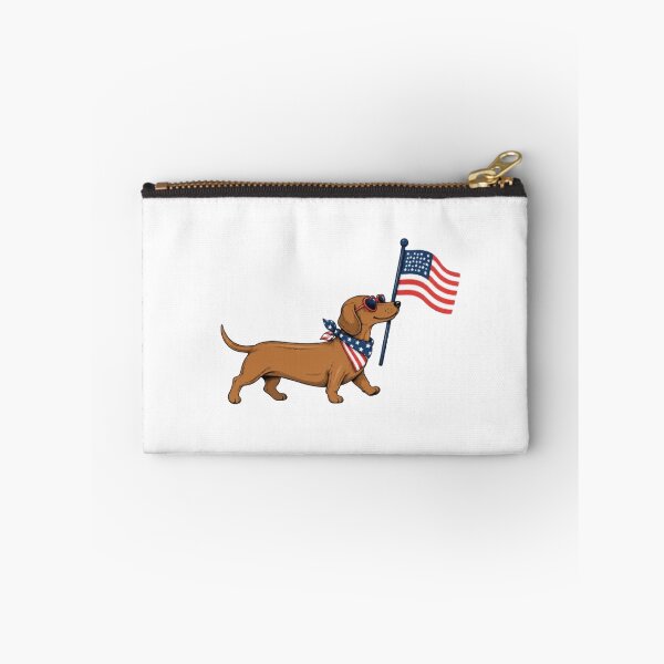 Item preview, Patriotic Dachshund with American Flag Cute 4th of July Dog Design  designed and sold by AveniaOficial.