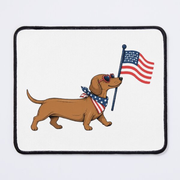 Item preview, Patriotic Dachshund with American Flag Cute 4th of July Dog Design designed and sold by AveniaOficial.