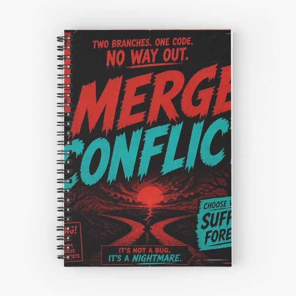 Item preview, Merge Conflict - Funny Horror Programmer Git Shirt designed and sold by Geek Tracy Shop.