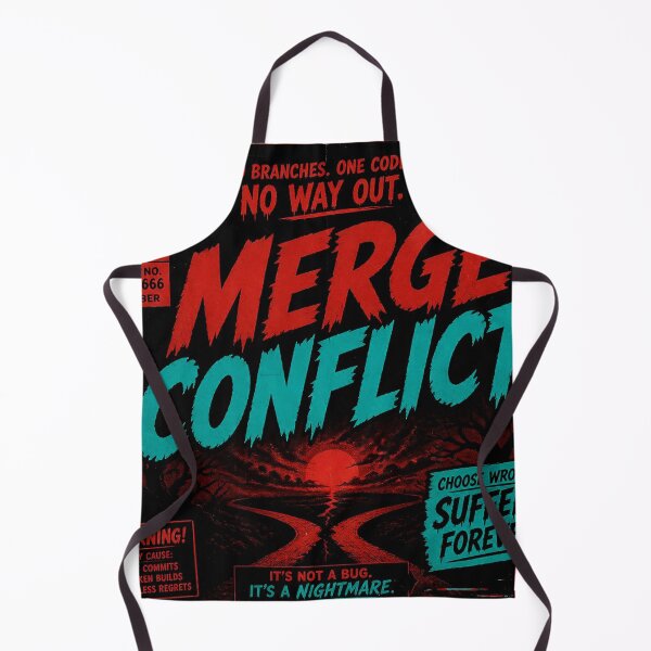 Item preview, Merge Conflict - Funny Horror Programmer Git Shirt designed and sold by Geek Tracy Shop.