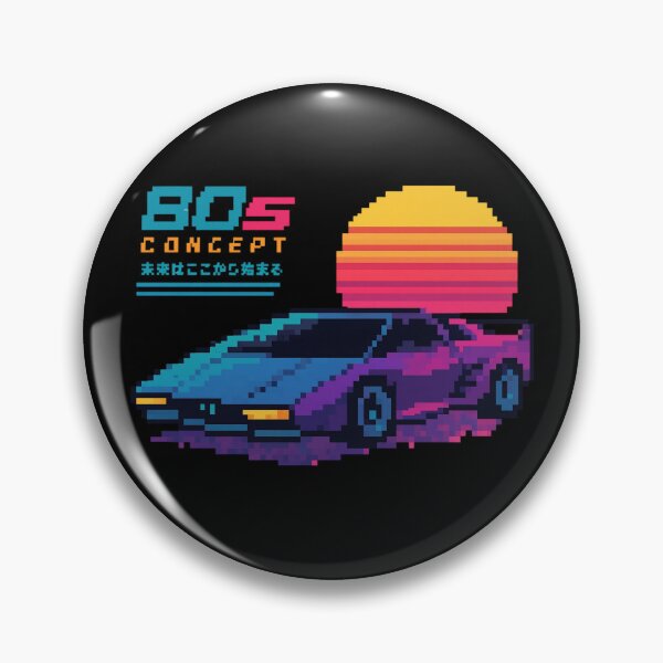 Item preview, 80s Retro Futuristic Concept Car Neon Synthwave Design designed and sold by TEEJAMBOREE.