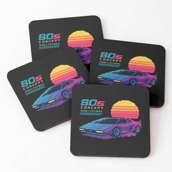 Item preview, 80s Retro Futuristic Concept Car Neon Synthwave Design designed and sold by TEEJAMBOREE.