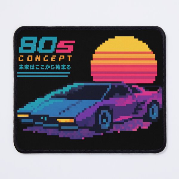 Item preview, 80s Retro Futuristic Concept Car Neon Synthwave Design designed and sold by TEEJAMBOREE.