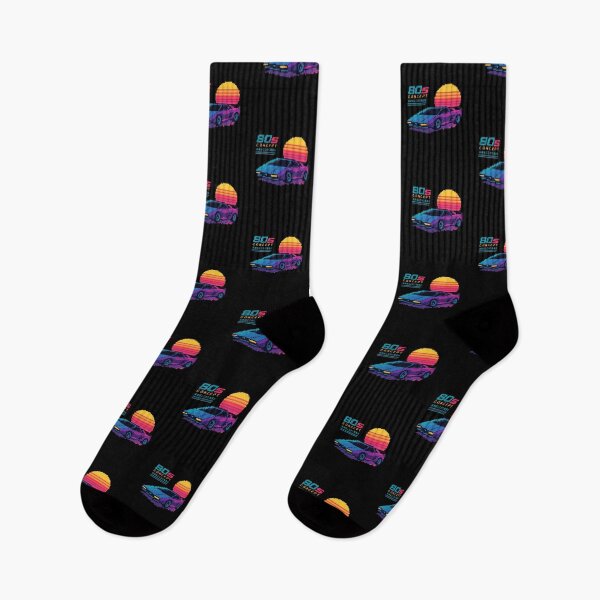 Item preview, 80s Retro Futuristic Concept Car Neon Synthwave Design designed and sold by TEEJAMBOREE.