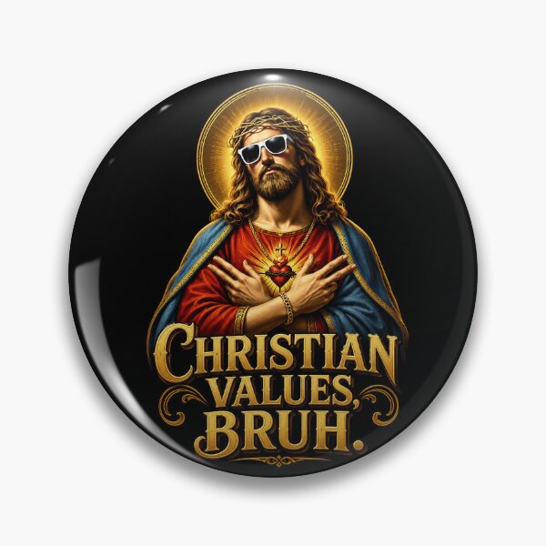 Item preview, Christian Values Bruh Cool Jesus Humor designed and sold by Victor Shadehorn.