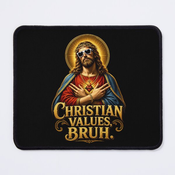 Item preview, Christian Values Bruh Cool Jesus Humor designed and sold by Victor Shadehorn.