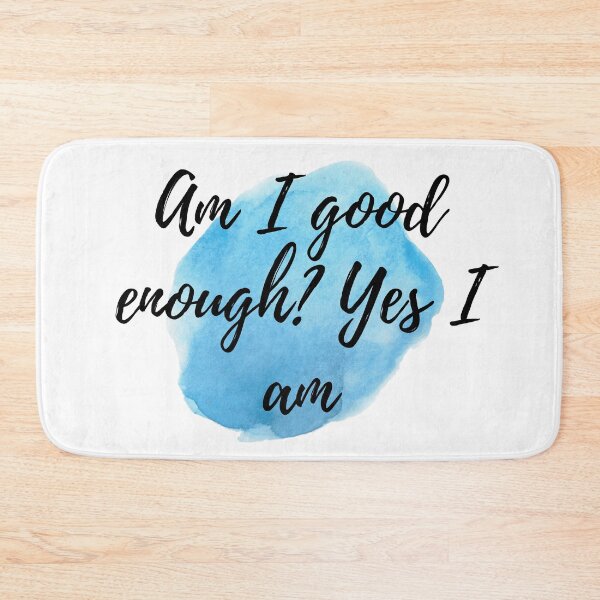 Item preview, Am I Good Enough? Yes I Am | Self-Worth Affirmation Typography | Inspirational Mental Health Quote | Positive Mindset Wall Art designed and sold by elmsstudios.
