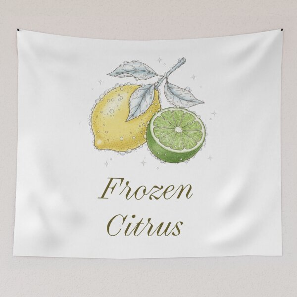 Item preview, Vintage Frosted Lemon and Lime Illustration - Cozy Botanical designed and sold by Cozy Aesthetic design .