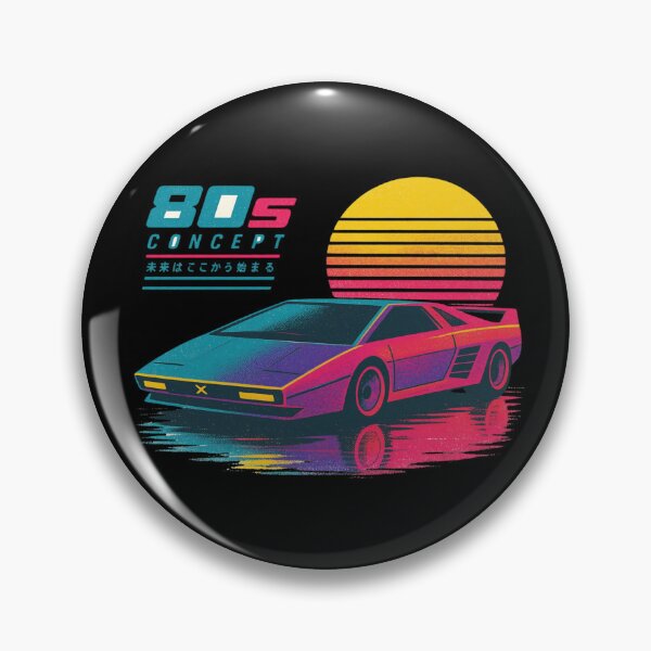Item preview, 80s Retro Futuristic Concept Car Neon Synthwave Design designed and sold by TEEJAMBOREE.