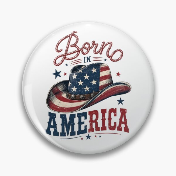 Item preview, Born in America Vintage Cowboy Hat Patriotic Western Design  designed and sold by AveniaOficial.