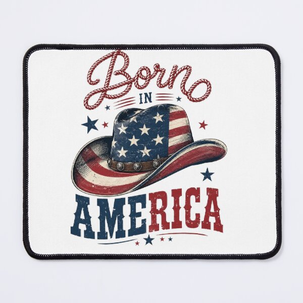 Item preview, Born in America Vintage Cowboy Hat Patriotic Western Design designed and sold by AveniaOficial.