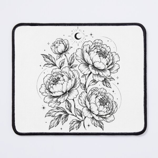 Item preview, Retro Linocut Peonies Ringer, Cottagecore Floral, Vintage Botanical Flower, Ranunculus Boho Garden designed and sold by Sprinkle12345.