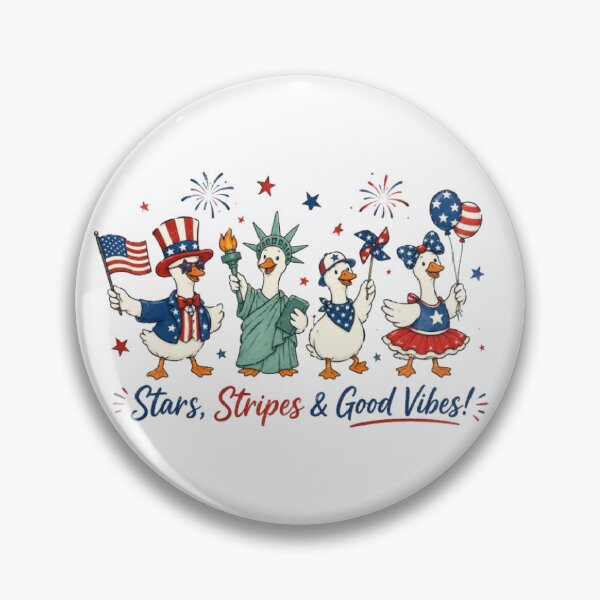 Item preview, Stars Stripes and Good Vibes Cute Patriotic Geese Fourth of July Design designed and sold by AveniaOficial.