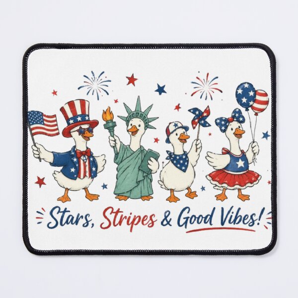 Item preview, Stars Stripes and Good Vibes Cute Patriotic Geese Fourth of July Design designed and sold by AveniaOficial.