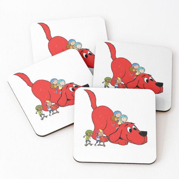 Item preview, Giant Red Dog Carrying Kids on Scooter and Skateboard designed and sold by A Better Day.