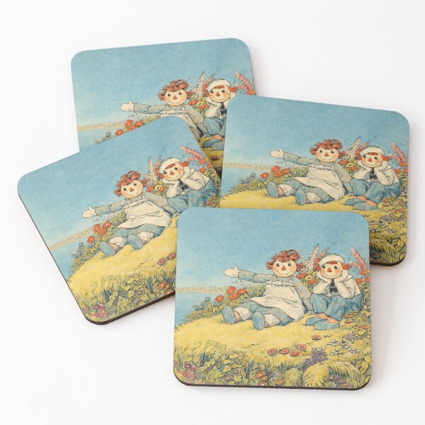 Item preview, Raggedy Ann and Andy Storybook Illustration Lakeside Adventure Scene for Vintage Children’s Book Art Lovers designed and sold by RickE.