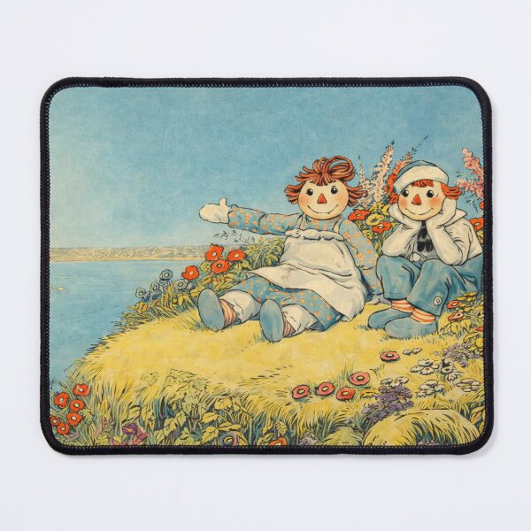 Item preview, Raggedy Ann and Andy Storybook Illustration Lakeside Adventure Scene for Vintage Children’s Book Art Lovers designed and sold by RickE.