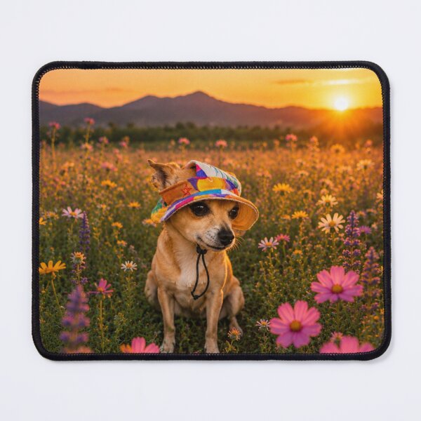Item preview, Chihuahua in a field of flowers designed and sold by Animal Passion Designs.