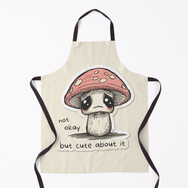 Item preview, Sad Mushroom Aesthetic Sticker  designed and sold by HappyDoodle11.