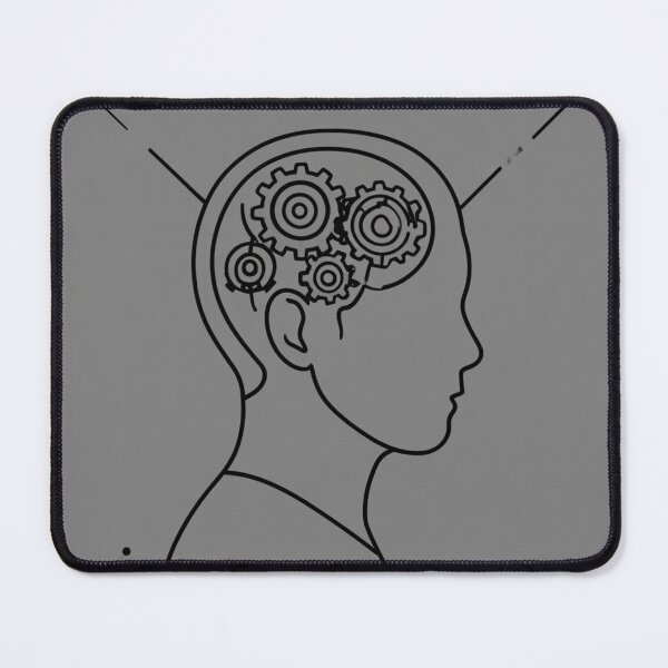Item preview, Minimalist Anxiety Line Art Gears Mental Health Modern designed and sold by Arobinoz.