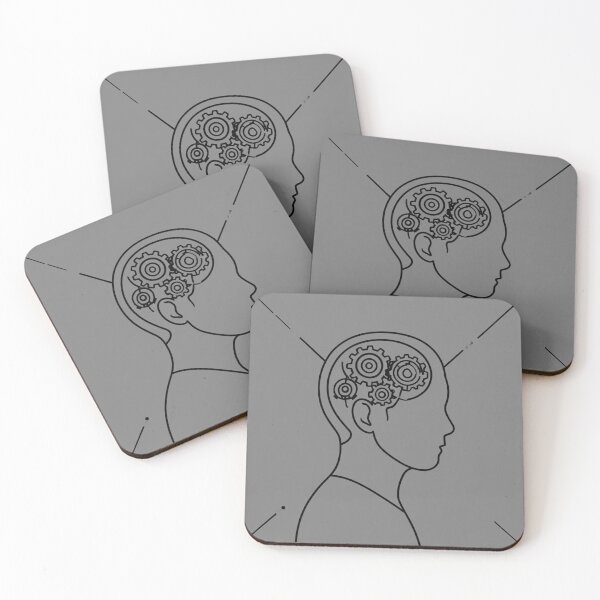 Item preview, Minimalist Anxiety Line Art Gears Mental Health Modern designed and sold by Arobinoz.