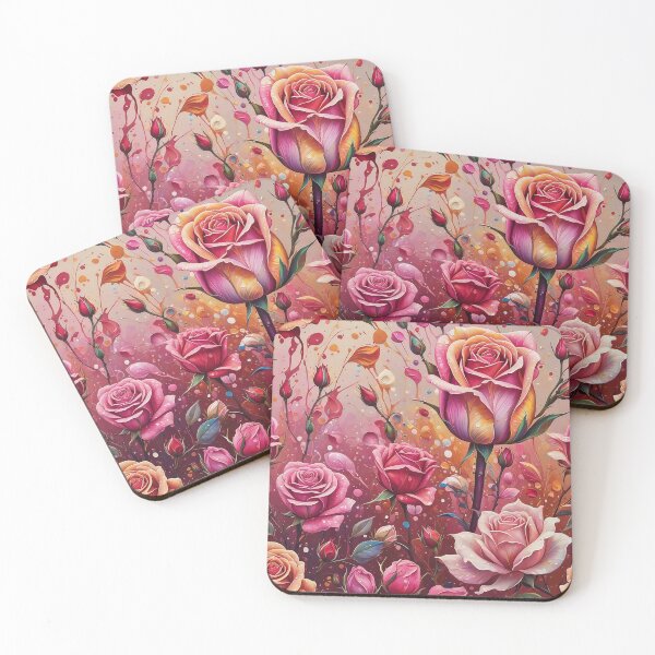 Item preview, Gorgeous Rose &Peony Digital Background designed and sold by Beyond The Canvas.