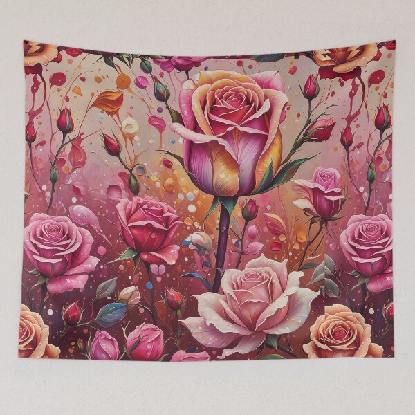 Item preview, Gorgeous Rose &Peony Digital Background designed and sold by Beyond The Canvas.