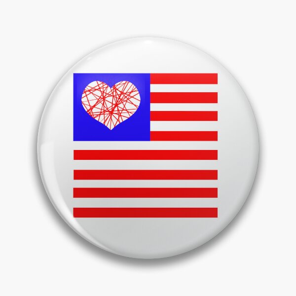 Item preview, American Flag Heart  designed and sold by ArtHeart Designs.