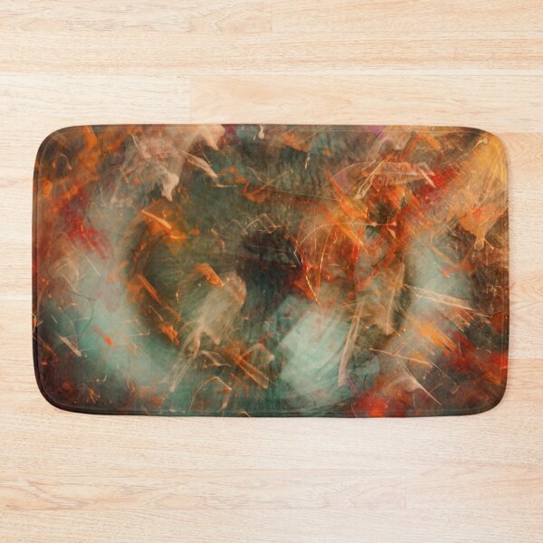 Item preview, Cosmic Cave Nebula — Teal and Rust Abstract Space Art designed and sold by BuckaBaby.