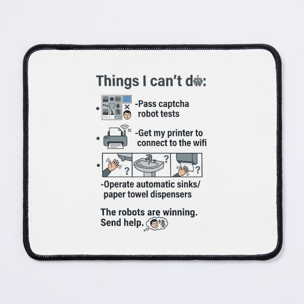 Item preview, Things I Can't Do Funny Meme | Robot vs Human Humor | Sarcastic Geek Gift Tee designed and sold by just-quotes.